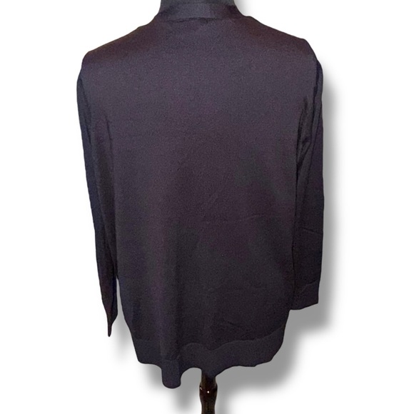 LANE BRYANT Modern Long-Sleeve Open-Front Cardigan - 18/20 Black - Picture 4 of 14